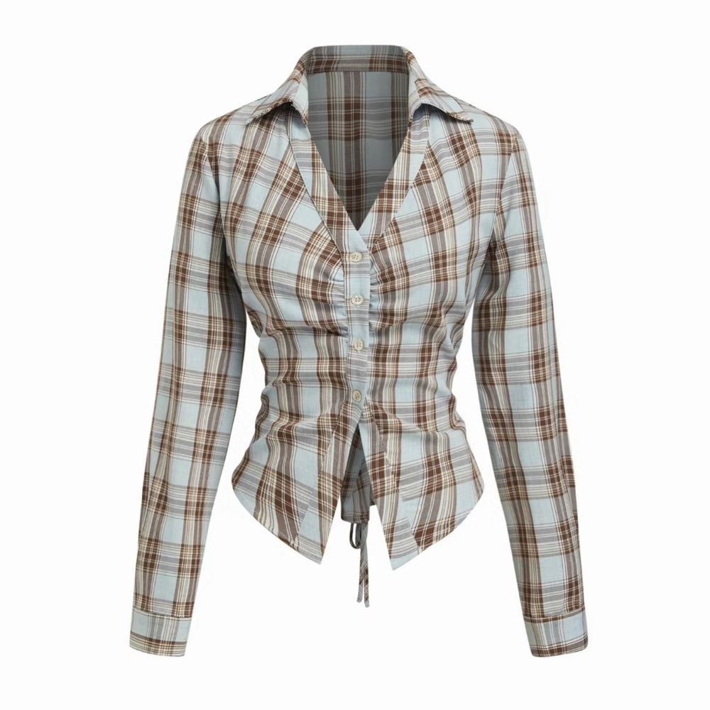 Cider Brown Plaid Button-Down Shirt